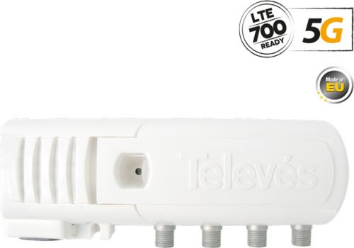 TELEVES 552220 ΕΝΙΣΧΥΤΗΣ ΓΡΑΜΜΗΣ F 5G LTE 110dBuV V/U 3out (2+TV) Κατάλληλος και για Ενίσχυση μικρής κεντρικής κεραίας