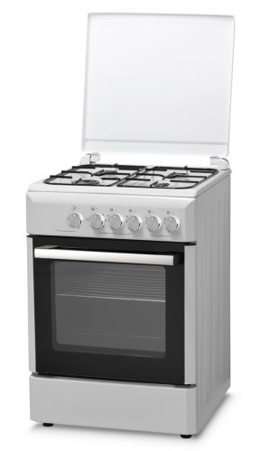 Κουζίνα Μικτή με 4 Εστίες Υγραερίου & Ηλεκτρικό Φούρνο 57 Λίτρων Kumtel 60SGF40F White
