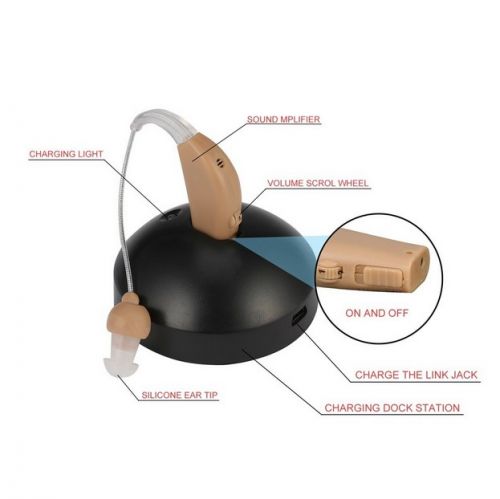 Επαναφορτιζόμενο ακουστικό βαρηκοίας-ενίσχυσης ακοής - Rechargeable Hearing Aids Sound Voice Amplifier