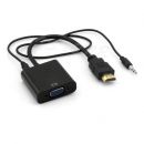 HDMI Male to VGA With Audio HD Video Cable Converter Adapter 1080P for PC US New