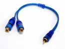 ADAPTOR RCA MONO ΣΕ 2 RCA ΗΧΟΣ ή ΕΙΚΟΝΑ NG SSI-4140AG 0.3m - 1 RCA Male To 2 Female Splitter Stereo Audio Y Adapter Cable Wire Connector Hot