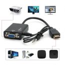 OEM HDMI Male to VGA With Audio HD Video Cable Converter Adapter 1080P for PC DY CE-300