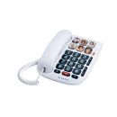 Ενσύρματο Τηλέφωνο με 6 μεγάλα πλήκτρα Άμεσης Κλήσης Alcatel TMAX10 White